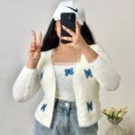 ست دوتیکه بافت پروانه ای🦋