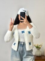 ست دوتیکه بافت پروانه ای🦋