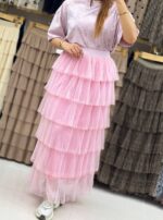 دامن طبقه ای نور ناز🎀🫧 - Image 11