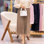دامن تور پاپیون و مروارید🎀