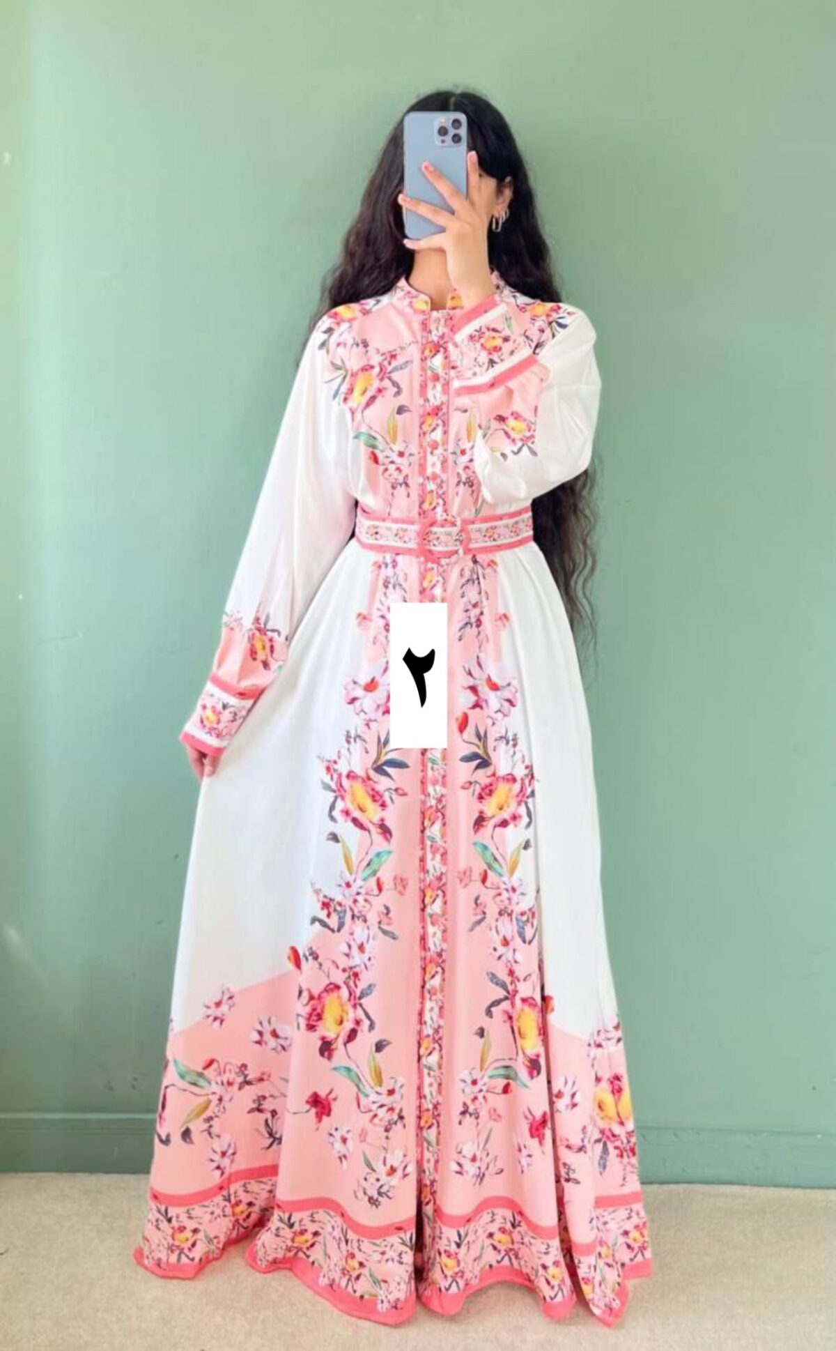 پیراهن بلند با کمربند - Image 3