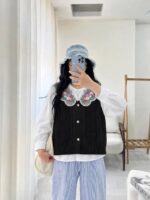 بلوز بافت طرح دوتیکه🎀 - Image 2